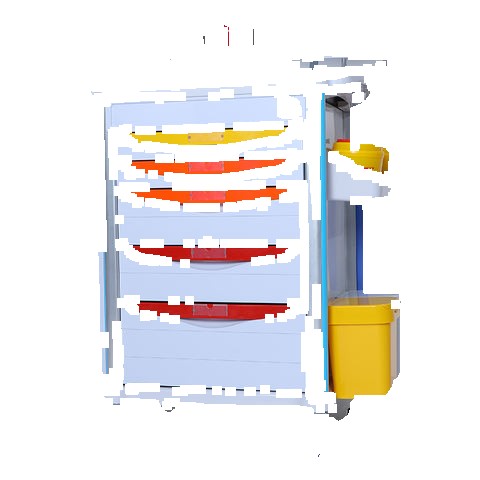 Hospital Furnitures Italy Movable ABS Plastic Emergency Medical Crash Trolley Cart