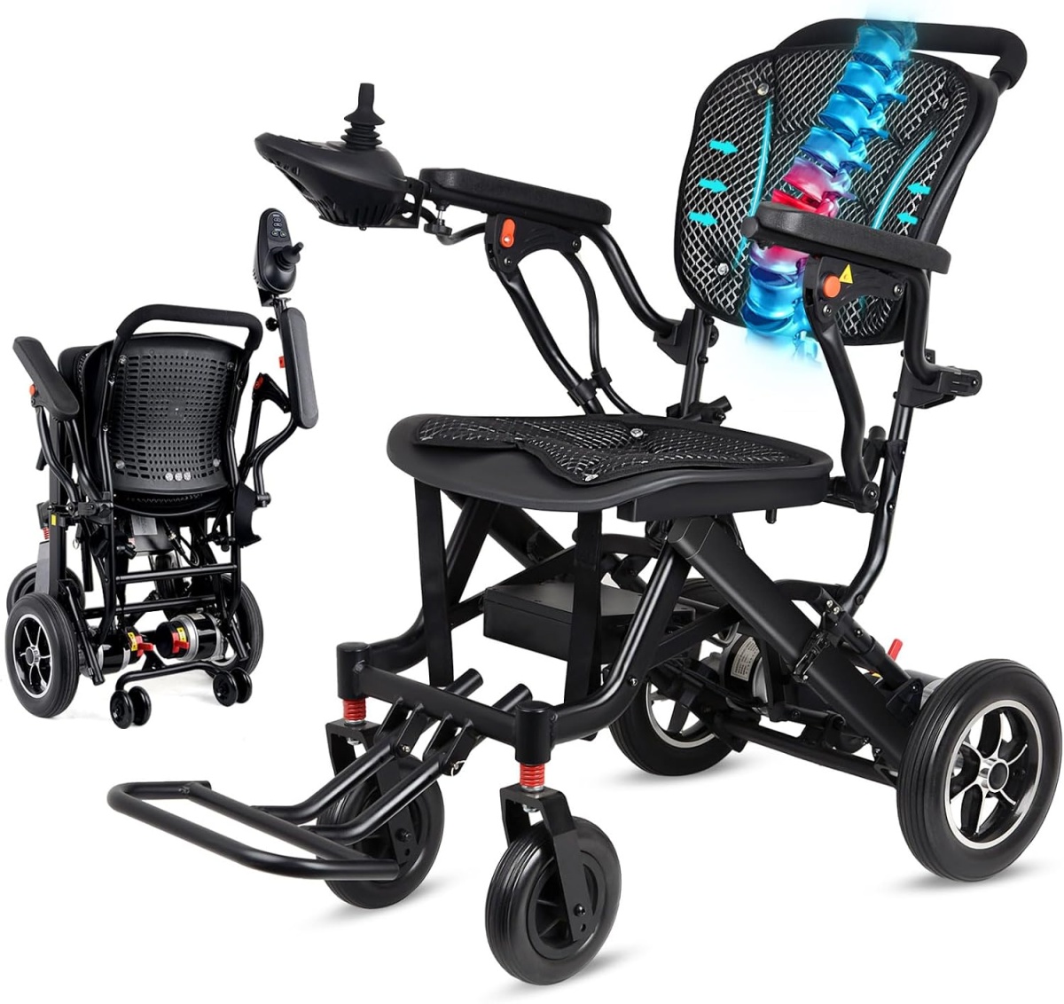 Detachable Lightweight Folding Powered Wheelchairs Power