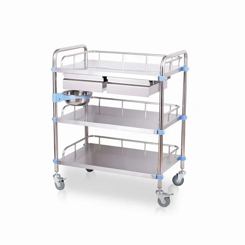 Stainless Steel 201 Metal Hospital Trolley