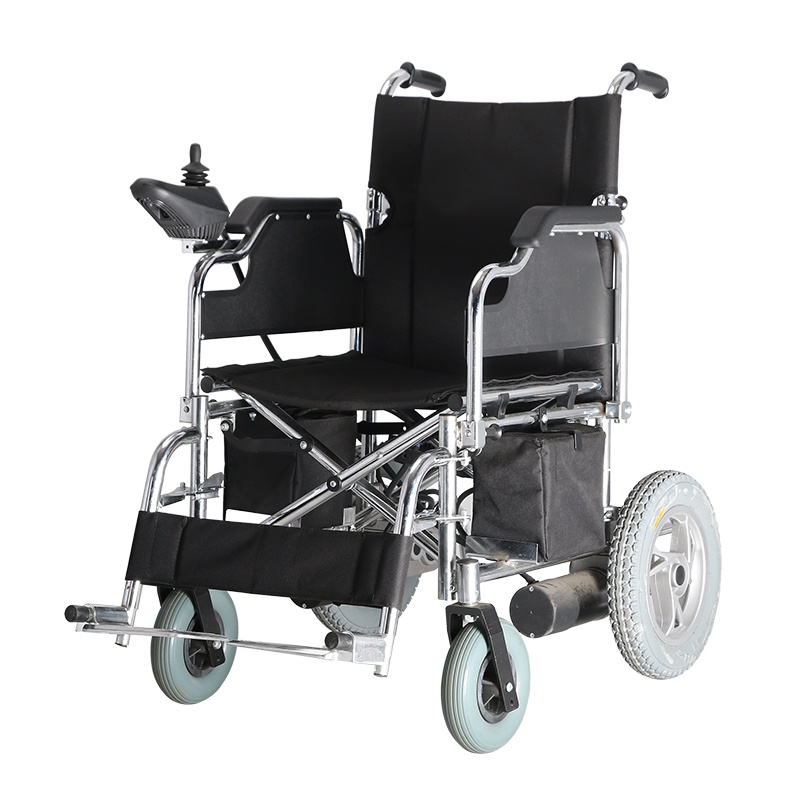 Foldable Chromed Steel Electric Wheel Chair