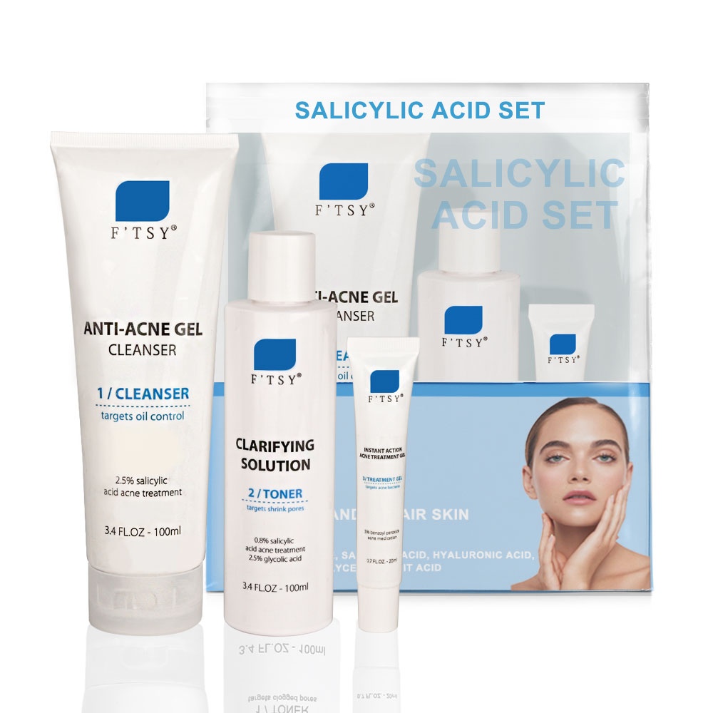 Private Label Salicylic Acid Acne Clear Facial Cleanser Vitamin C Oil Control Sulfate Free Deep C...