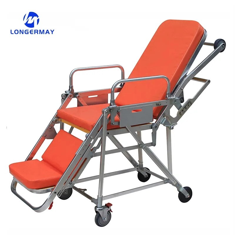 MT Manual Adjustable Hospital Stretcher Trolley Convenient Ambulance Design with Electric Power S...