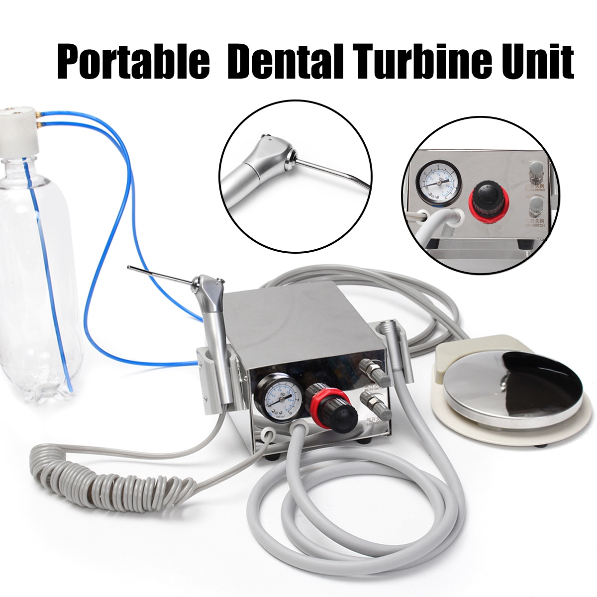 Dental Unit Electric Turbine Instruments Simple Design Plastic Dental Cart Certified