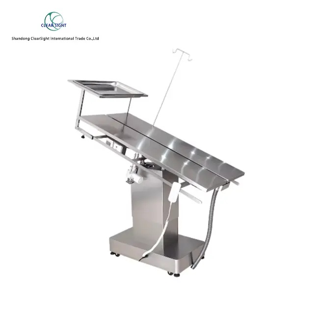 Equipment Stainless Steel V-shaped Pet Dissection Table Vet Electric Surgery Table Veterinary Ope...