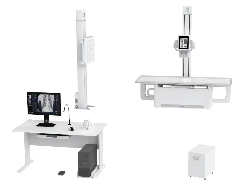 Digital Medical X-ray Radiography System High Frequency Fluoroscopy Machine