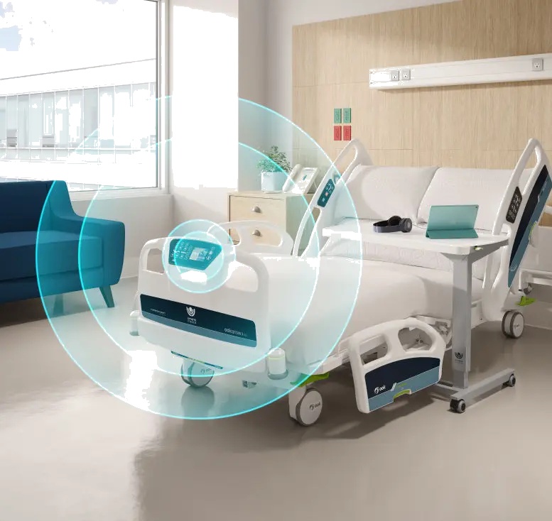 Electric Hospital Bed with Bedside Control