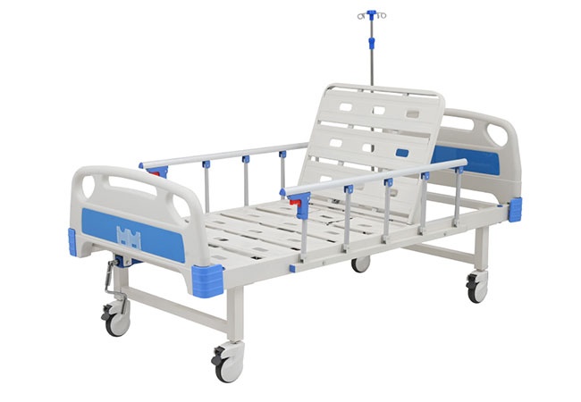 Manual Hospital Bed with IV Pole