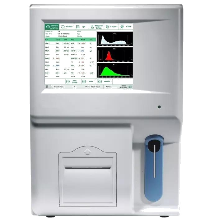 Lab Equipment 3 Part FBC Analyzer Full Blood Count Analyzer 3 Part Auto CBC Test Machine CBC Is O...
