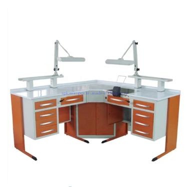 Full Steel Wood PP Corner Dental Lab Work Bench Workstation Floor-Mounted Laboratory Pathology La...