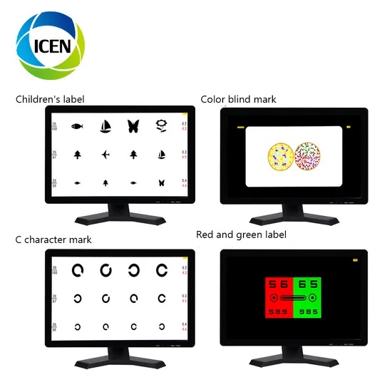 LCD Vision Chart for Color Blindness Test, Contrast Visual Acuity