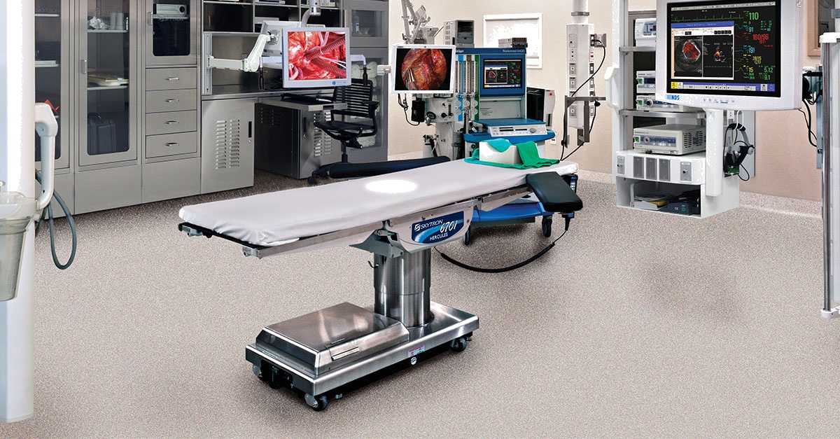 Operating Table With Four Large